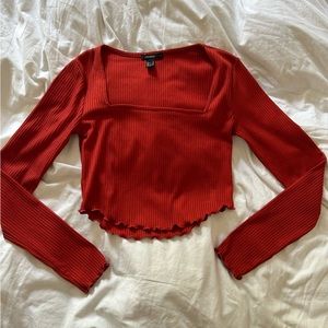 Burnt orange crop top